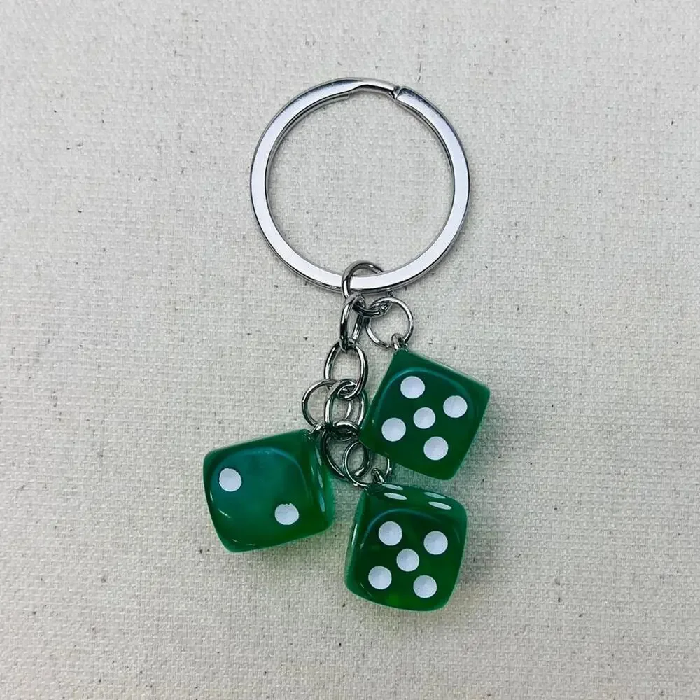 Y2k 2000s green dice key